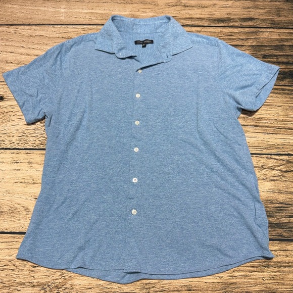 Robert Barakett Other - Robert Barakett Button Down Shirt Mens XL Light Blue Short Sleeve Casual